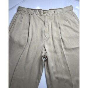 TOMMY BAHAMA Relaxed Straight Leg Silk Beige Dress Pants Men's Size 36 Waist
